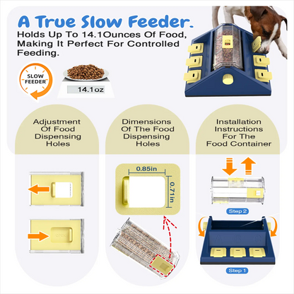Treat Puzzles For Aggressive Chewers, Dogs' Mental Stimulation Food Slow Dispenser Toy