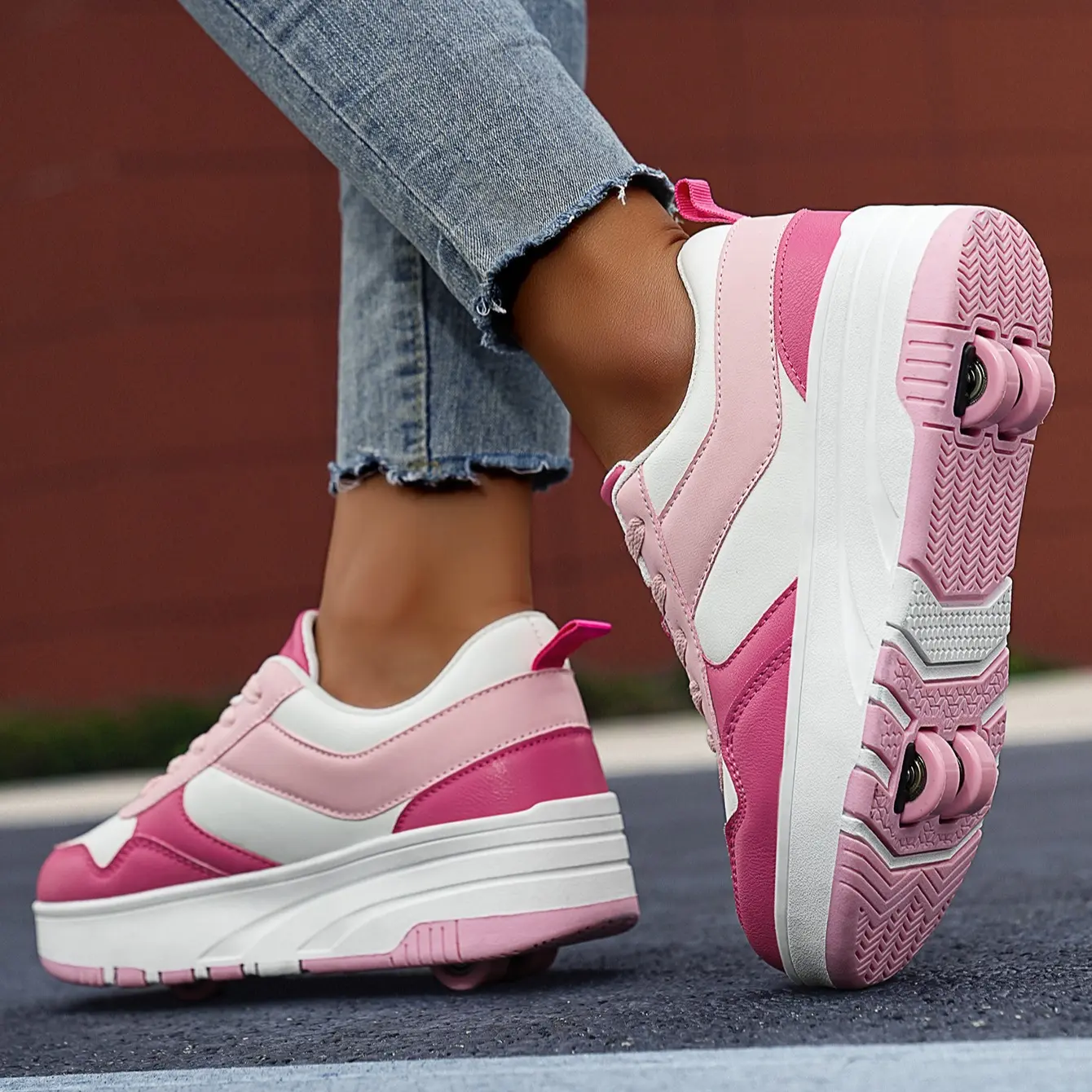 Stylish Children's Roller Skates with Removable Wheels