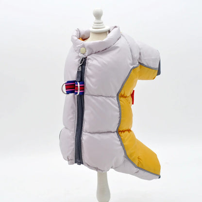 Super Warm Winter Dog Jacket for Small/Medium Dogs - Thicker Cotton Coat Waterproof and cold proof, Snowy Days, and Outdoor Walks - Pocket Hoodie for Convenience
