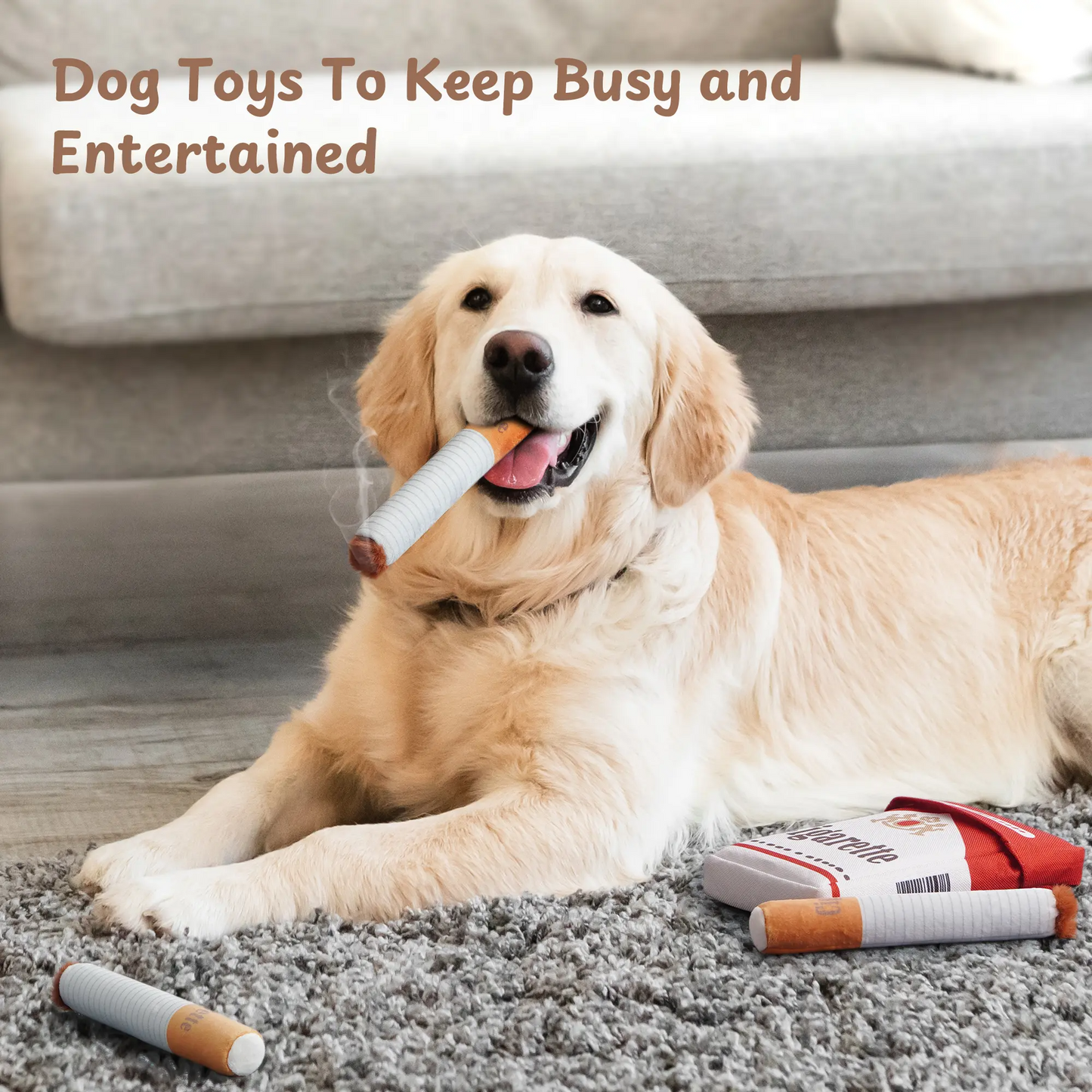3 Packs Squeaky Puff Stick Interactive Toys with a Box