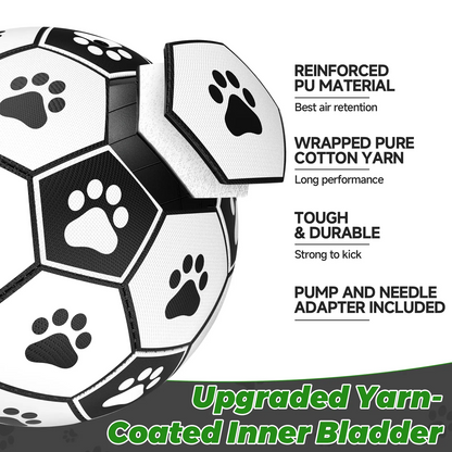 Durable Dog Soccer Ball Interactive Training Ball with 9 Grab Tabs