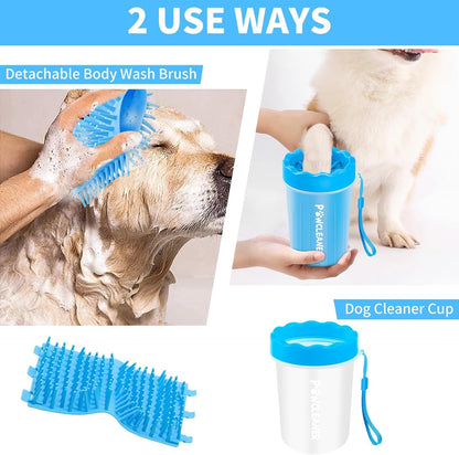 Dog Paw Cleaner, Washer, Pet Foot Cleaner for Small, Medium, Large Breed Dogs/Cats (with 3 absorbent towels)