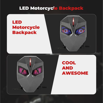 LED Backpack With DIY Programmable Full Color Screen Motorcycle Backpack for Men