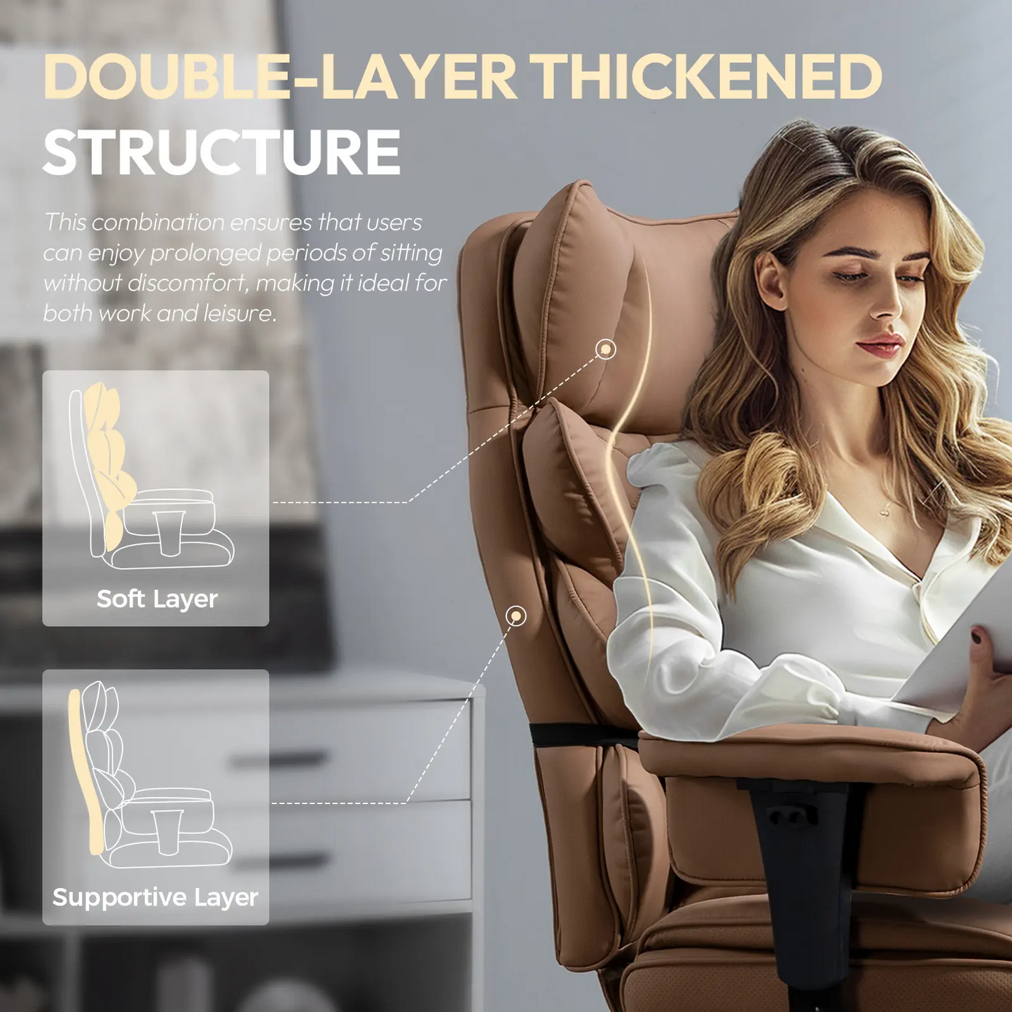 Ergonomic Office Chair with Independent Pocket Spring Lumbar Support