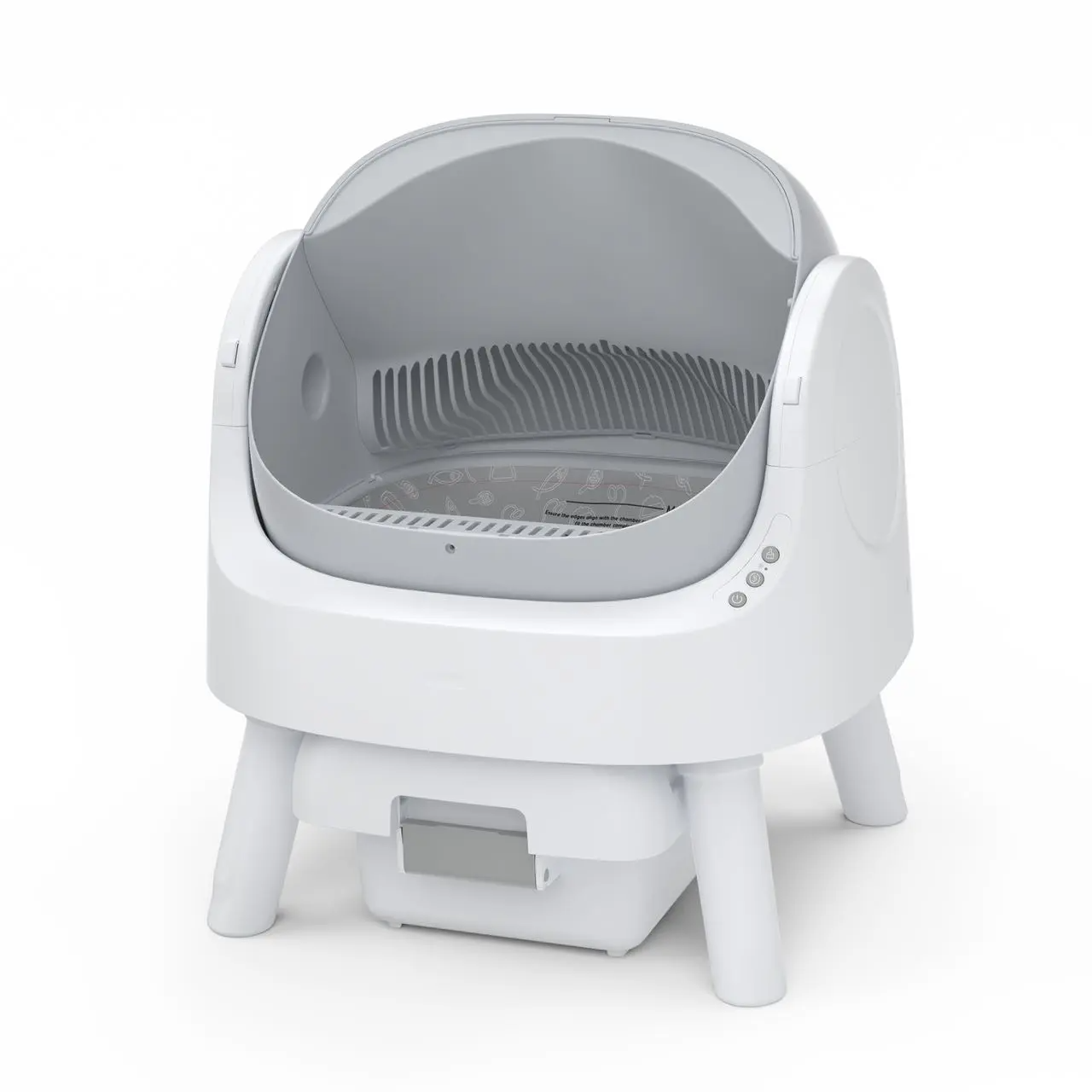 Open-Top Odor-Free Waste Disposal Self-Cleaning Cat Litter Box