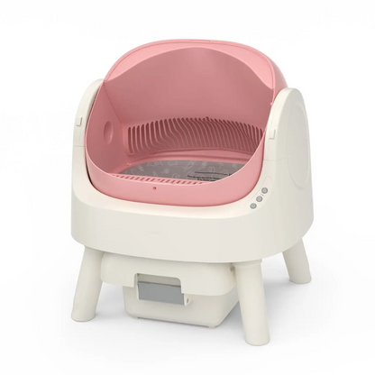 Open-Top Odor-Free Waste Disposal Self-Cleaning Cat Litter Box