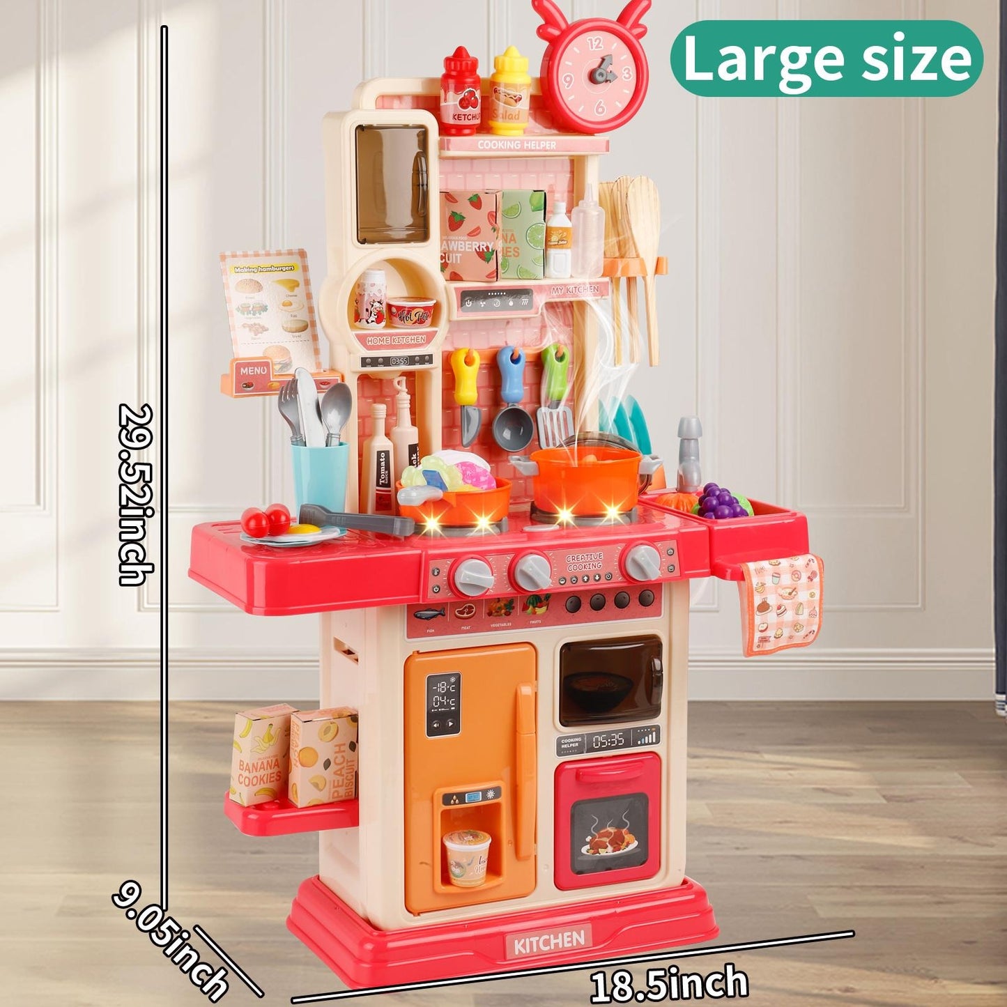 Children's Realistic Kitchen Toy Set (45-Piece)