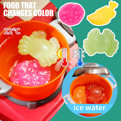 Children's Realistic Kitchen Toy Set (45-Piece)