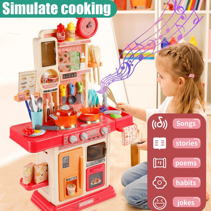 Children's Realistic Kitchen Toy Set (45-Piece)