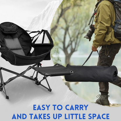 Hammock-Style Rocking Camping Chair with Footrest