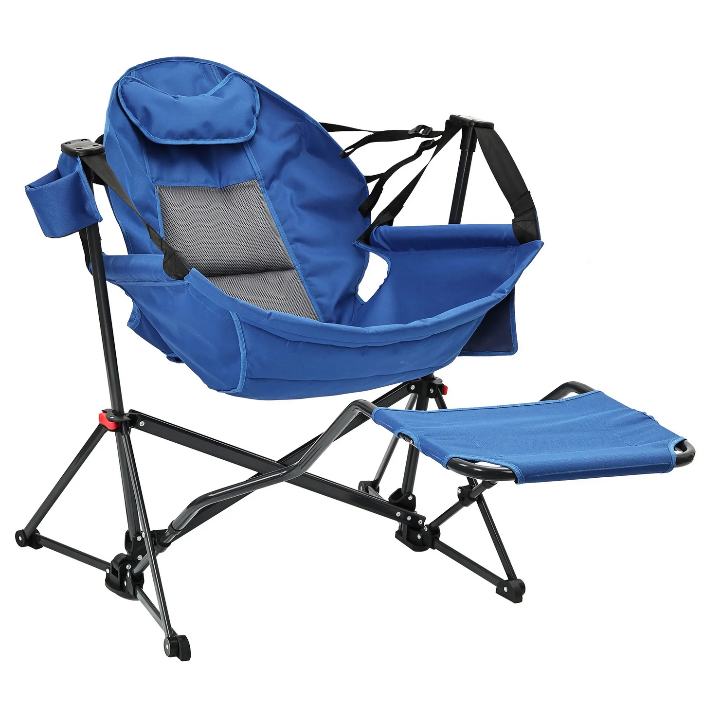 Hammock-Style Rocking Camping Chair with Footrest