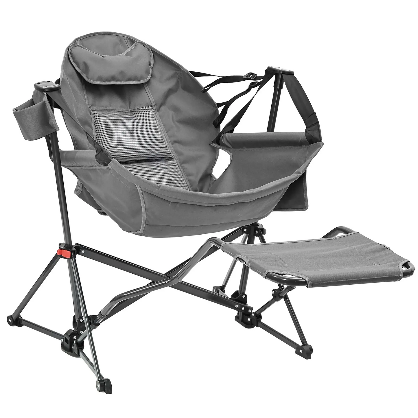 Hammock-Style Rocking Camping Chair with Footrest
