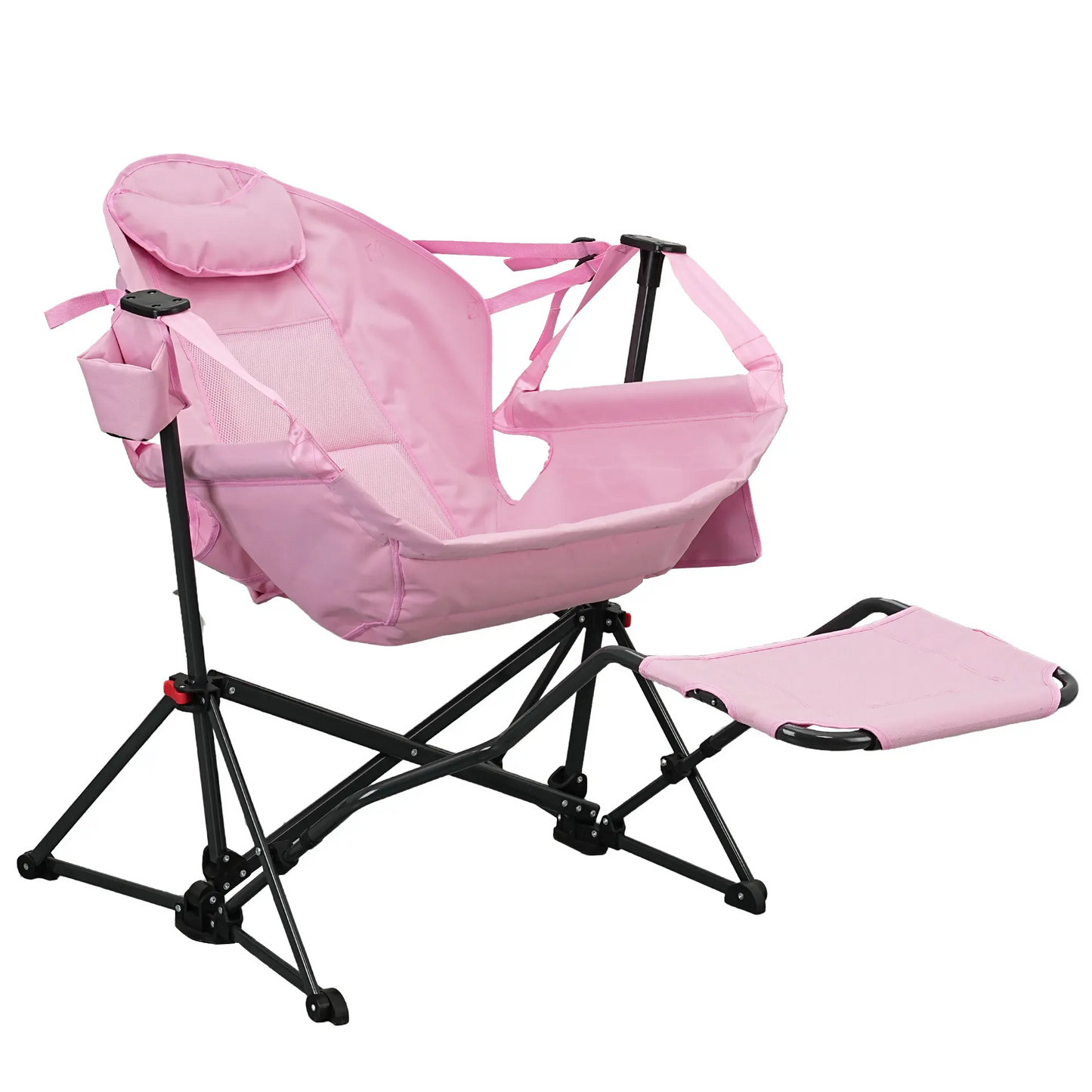 Hammock-Style Rocking Camping Chair with Footrest
