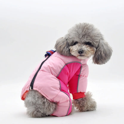 Super Warm Winter Dog Jacket for Small/Medium Dogs - Thicker Cotton Coat Waterproof and cold proof, Snowy Days, and Outdoor Walks - Pocket Hoodie for Convenience