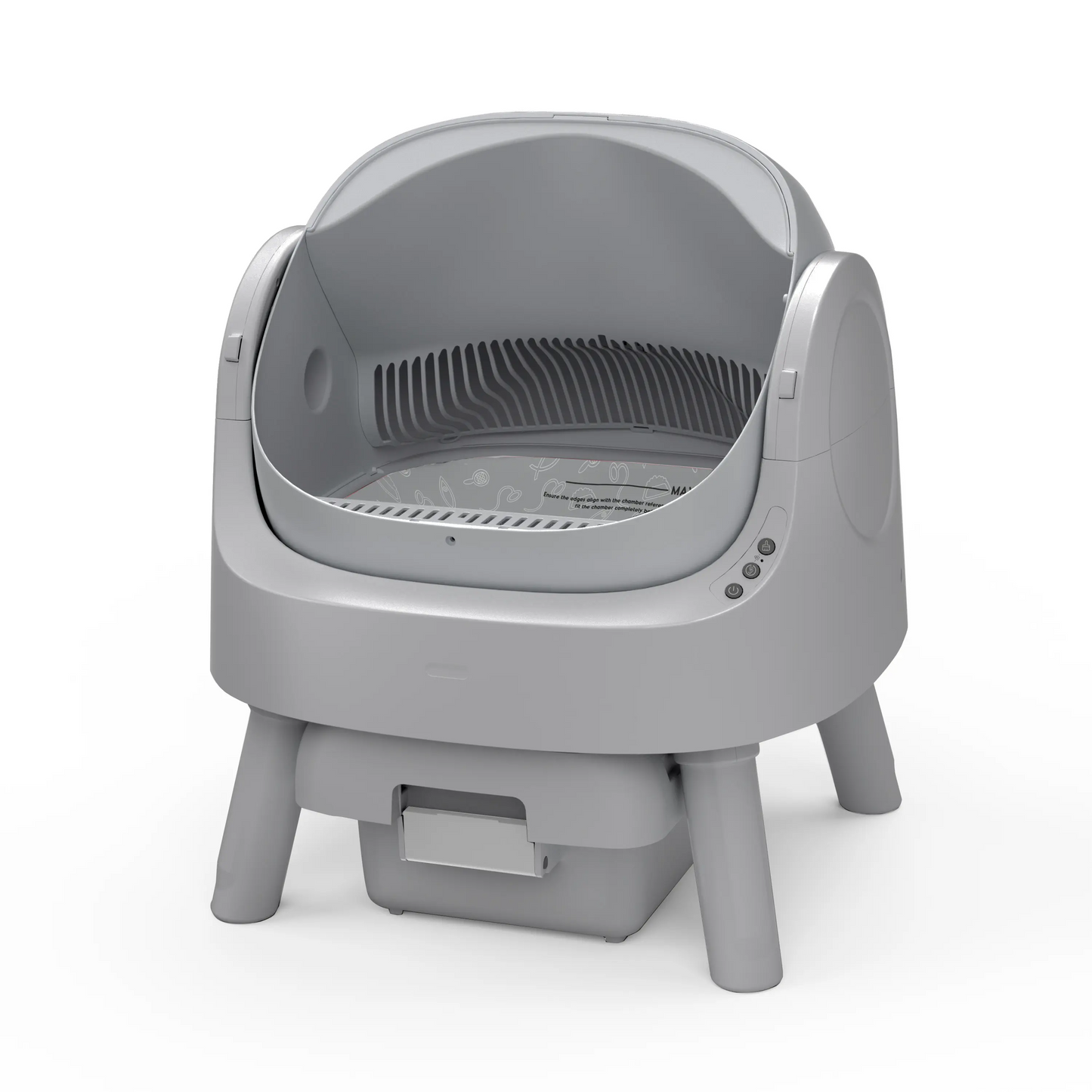 Open-Top Odor-Free Waste Disposal Self-Cleaning Cat Litter Box