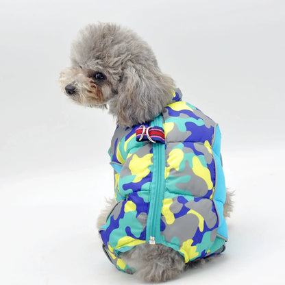 Super Warm Winter Dog Jacket for Small/Medium Dogs - Thicker Cotton Coat Waterproof and cold proof, Snowy Days, and Outdoor Walks - Pocket Hoodie for Convenience