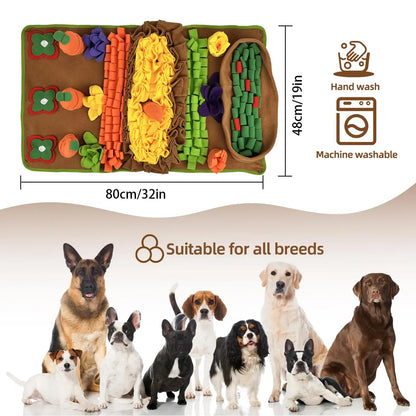 Pet Feeding Sniffing Mat, Slow Food Mat Encourages Natural Foraging Skills, Training & Stress Release