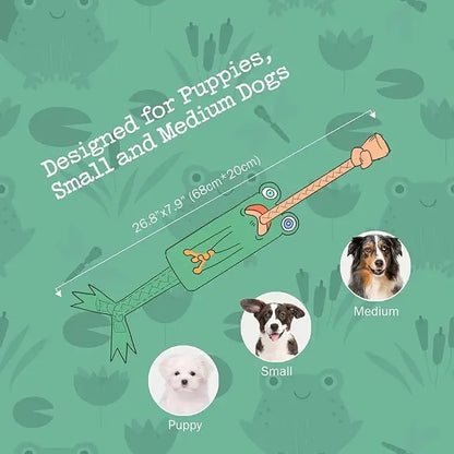 Toad of War Dog Rope Toy, Christmas gift, Durable Rope Toy for Tug of War, Interactive Squeaky Tug Toy for Small Medium Dogs