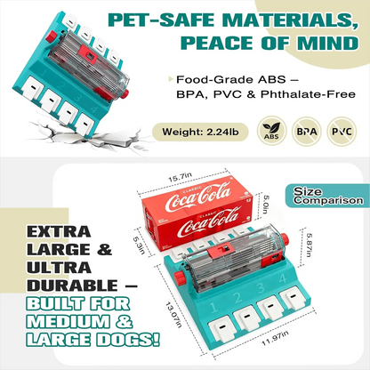 Treat Puzzles For Aggressive Chewers, Dogs' Mental Stimulation Food Slow Dispenser Toy