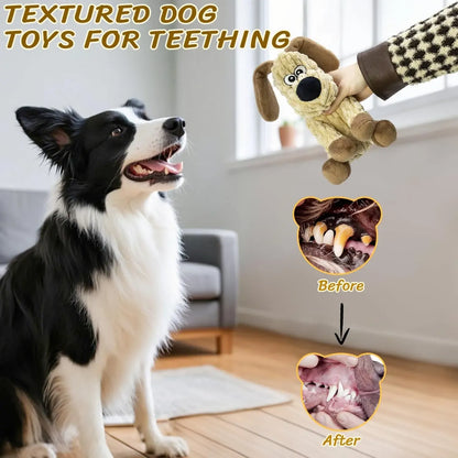 3 Pack Squeaky Stuffed Dog Toys- Indoor Outdoor Playing Toys for Large to Small, Durable Plush Toys to Keep Them Busy- Animal Shape Crinkle Toy