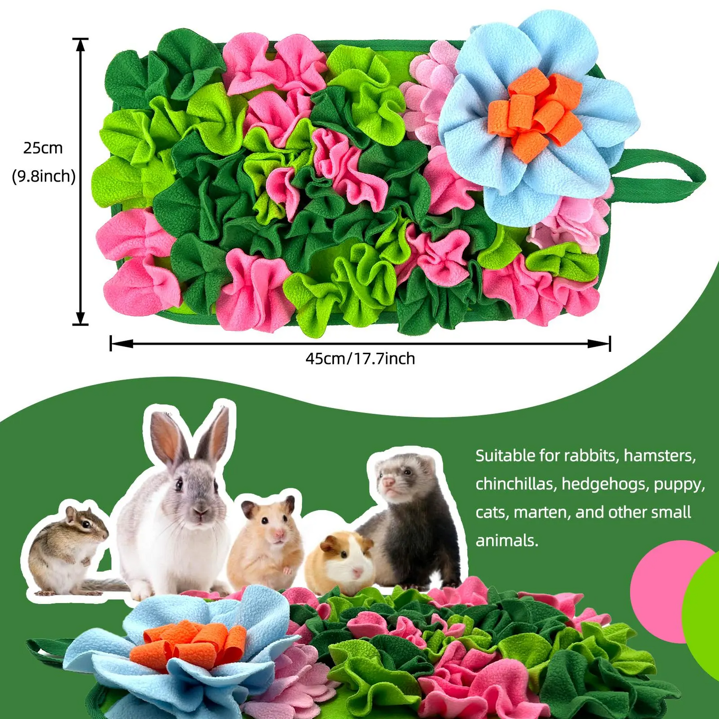 Cute Flower Design Pet Sniffing Pad Supplies for Rabbit, Hedgehog, Chinchilla