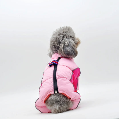 Super Warm Winter Dog Jacket for Small/Medium Dogs - Thicker Cotton Coat Waterproof and cold proof, Snowy Days, and Outdoor Walks - Pocket Hoodie for Convenience