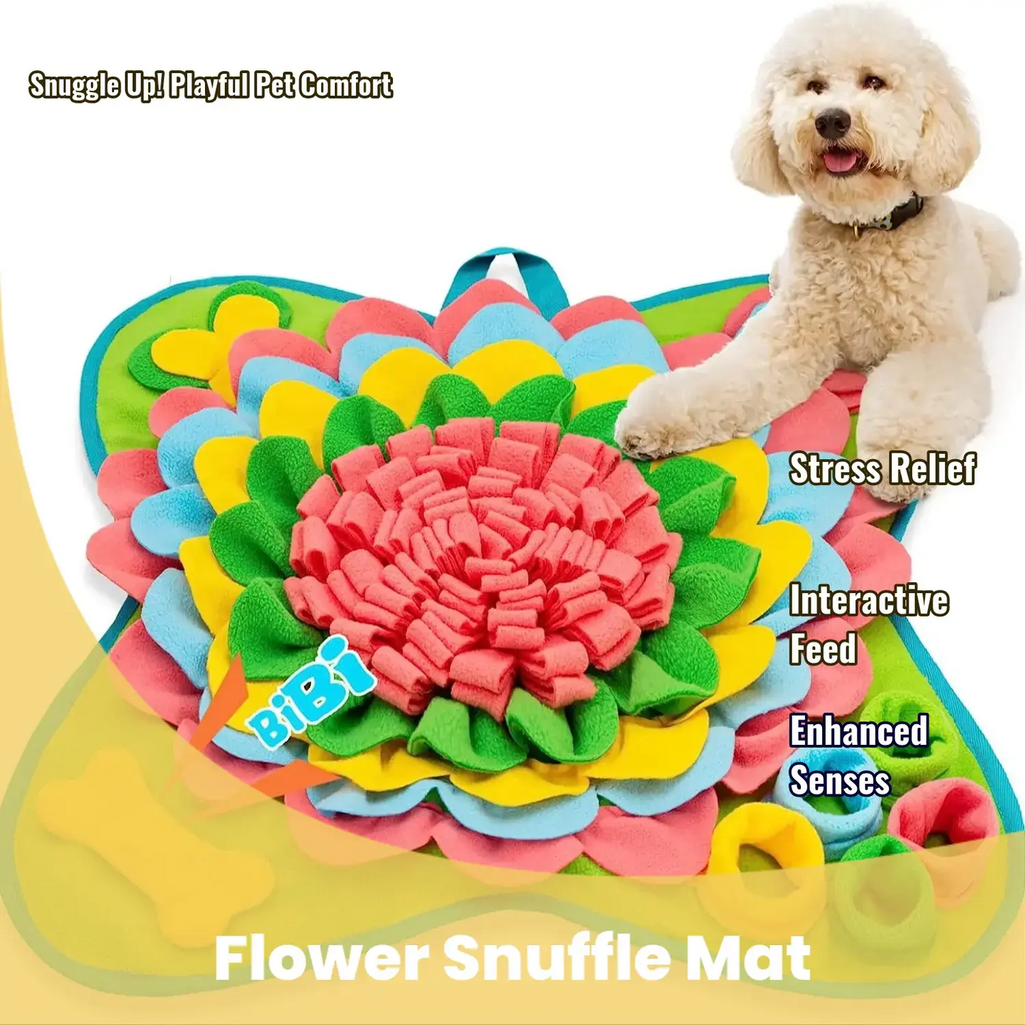 Flower Design Indestructible Pet Snuffle Mat