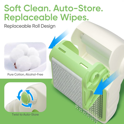 4-in-1 Steam Pet Brush for Dogs & Cats – Self Cleaning Deshedding Grooming Brush with Steam & Wipe Feature