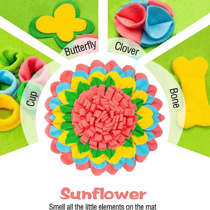 Flower Design Indestructible Pet Snuffle Mat