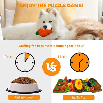 Pet Feeding Sniffing Mat, Slow Food Mat Encourages Natural Foraging Skills, Training & Stress Release