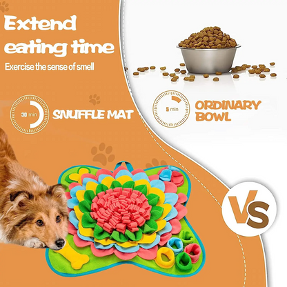 Flower Design Indestructible Pet Snuffle Mat
