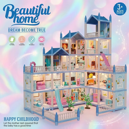 16-Room Extra-Large Party-Themed Dollhouse
