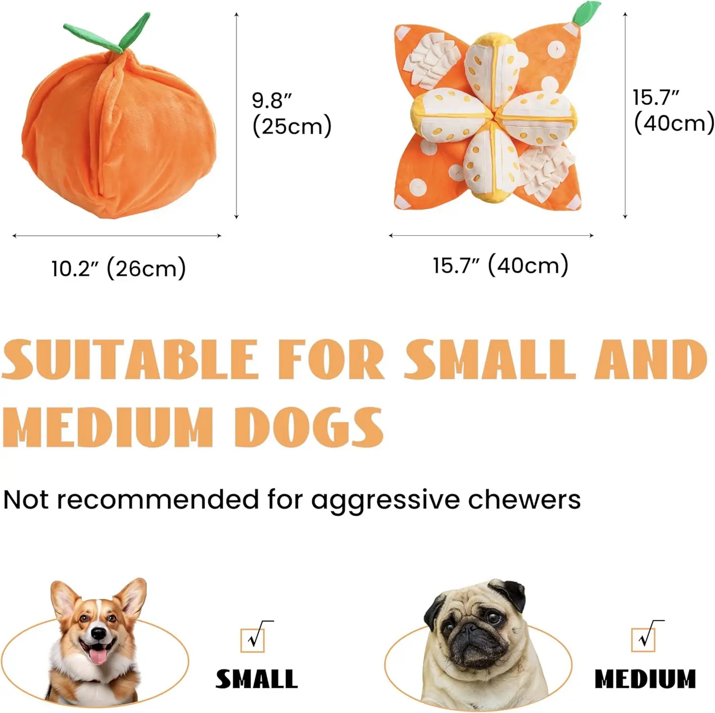 5-in-1 Orange Squeaky Hide and Seek Puzzle Enrichment Toys