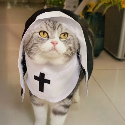 Holy Cute Nun Costume for Cats & Small Dogs😺⛪