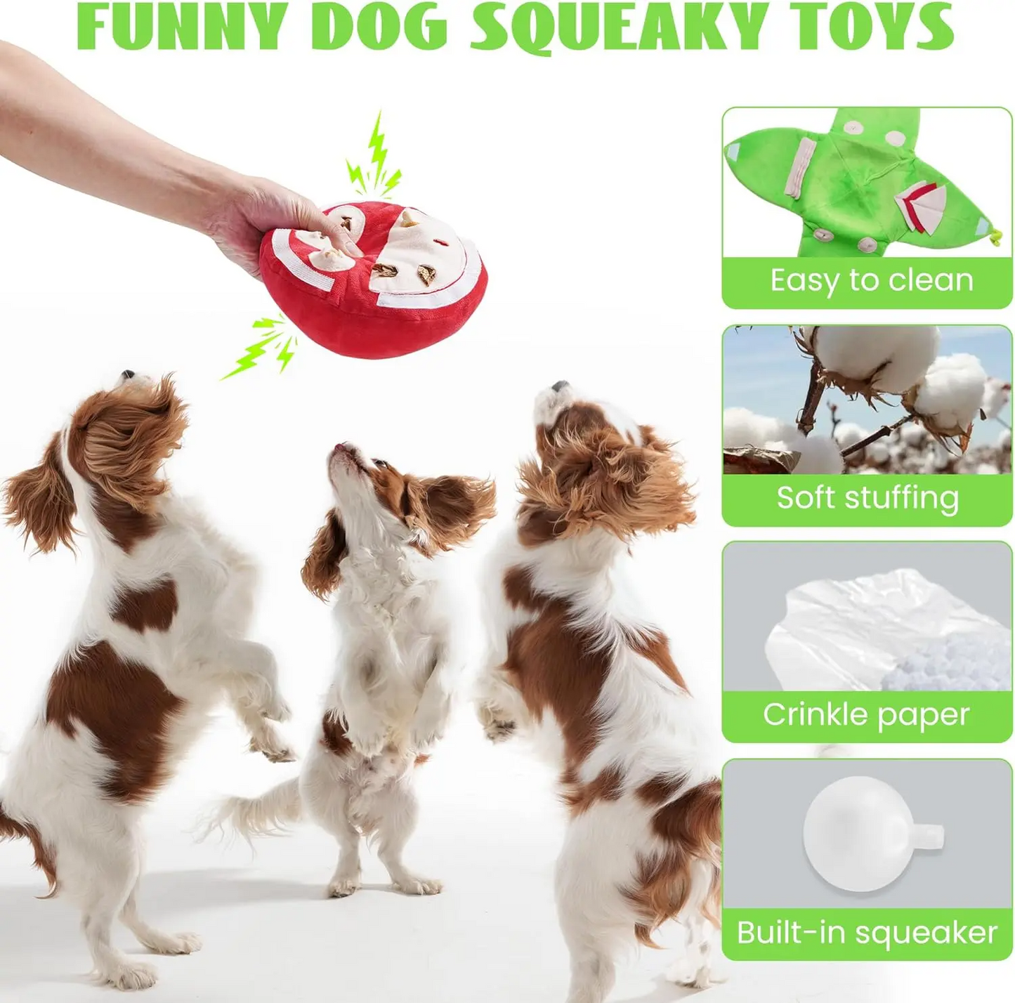 4-in-1 Watermelon Dog Enrichment Toys