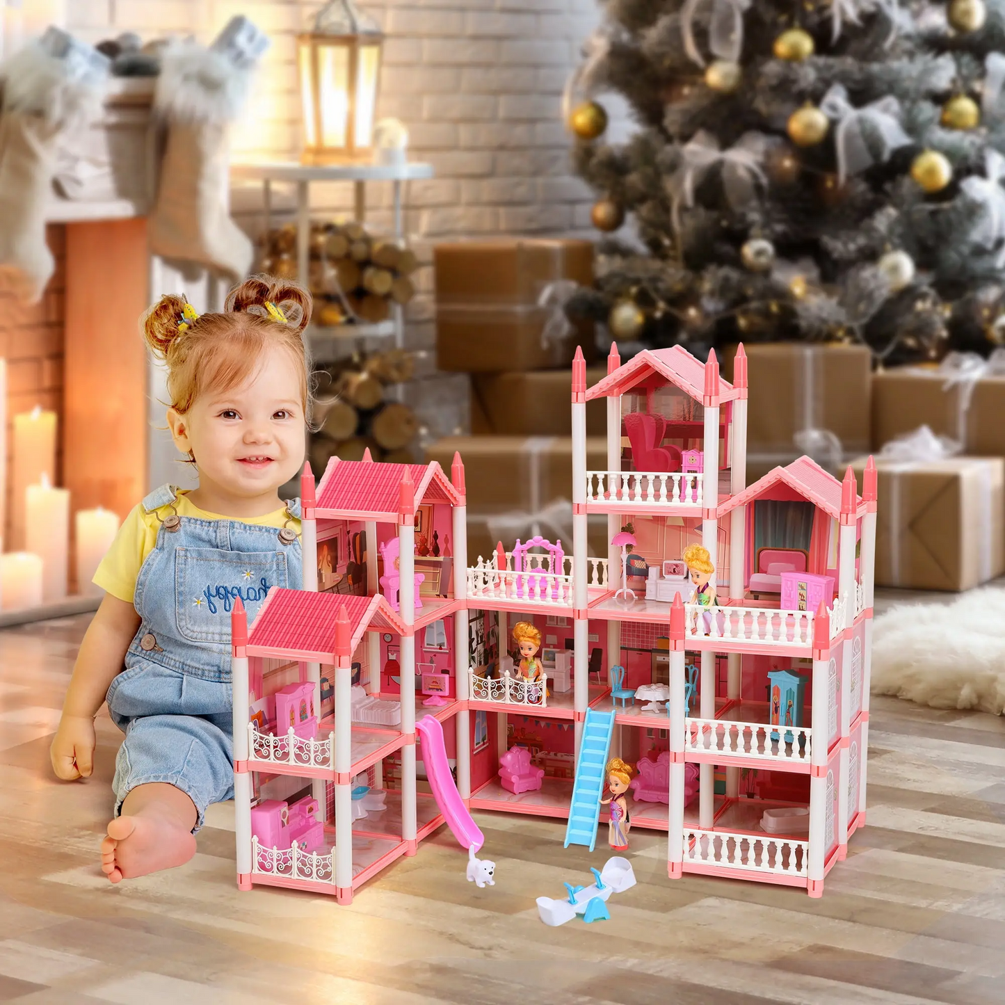 16-Room Extra-Large Party-Themed Dollhouse