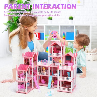 16-Room Extra-Large Party-Themed Dollhouse