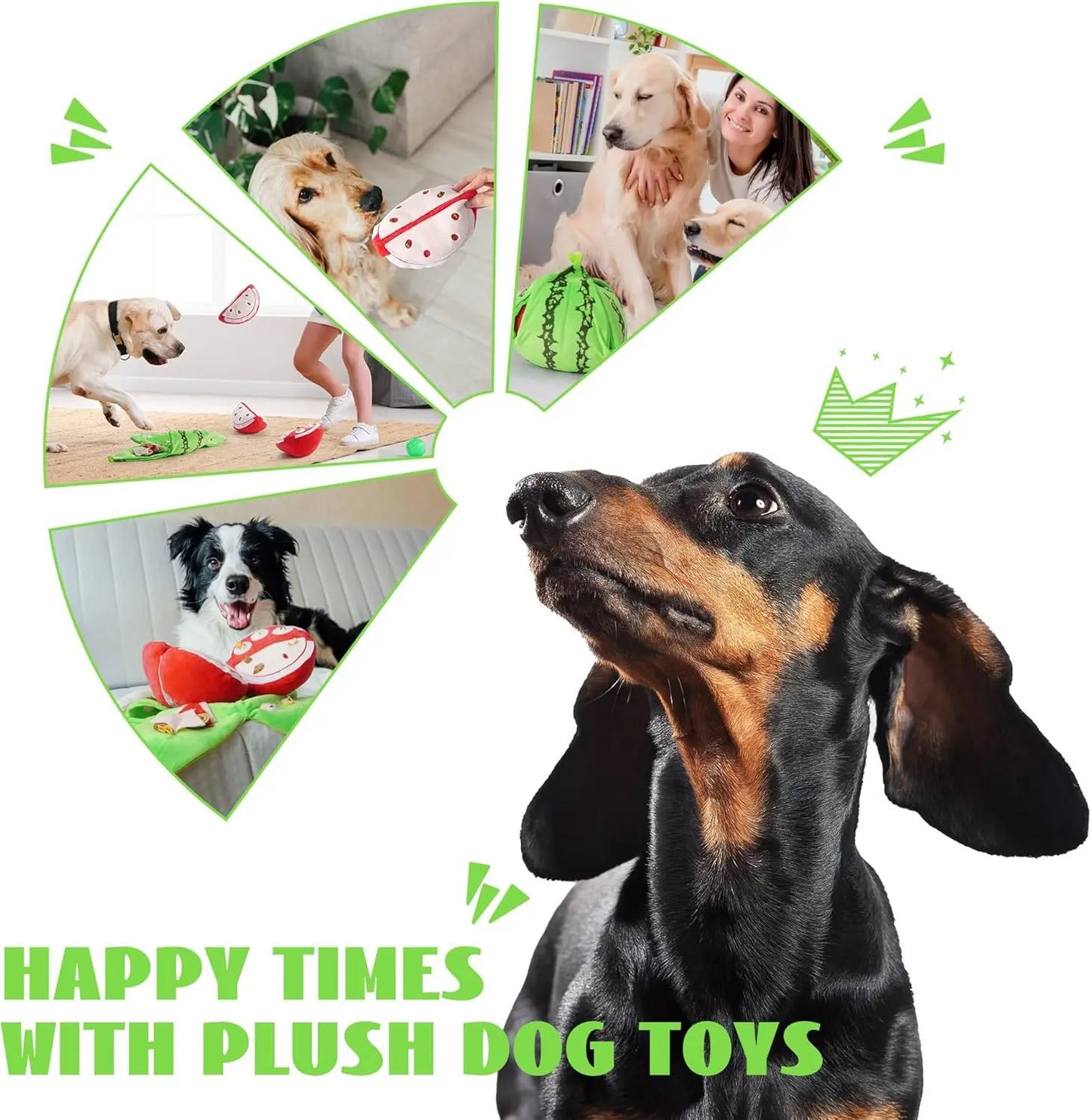 4-in-1 Watermelon Dog Enrichment Toys