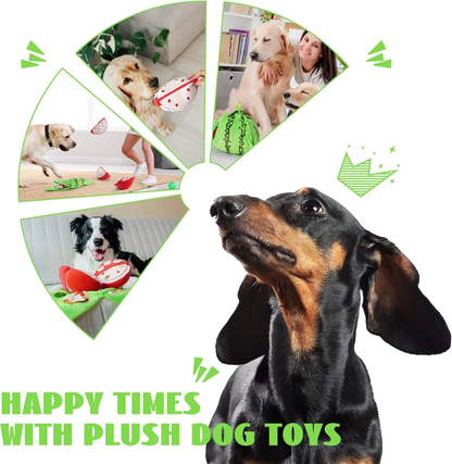 4-in-1 Watermelon Dog Enrichment Toys