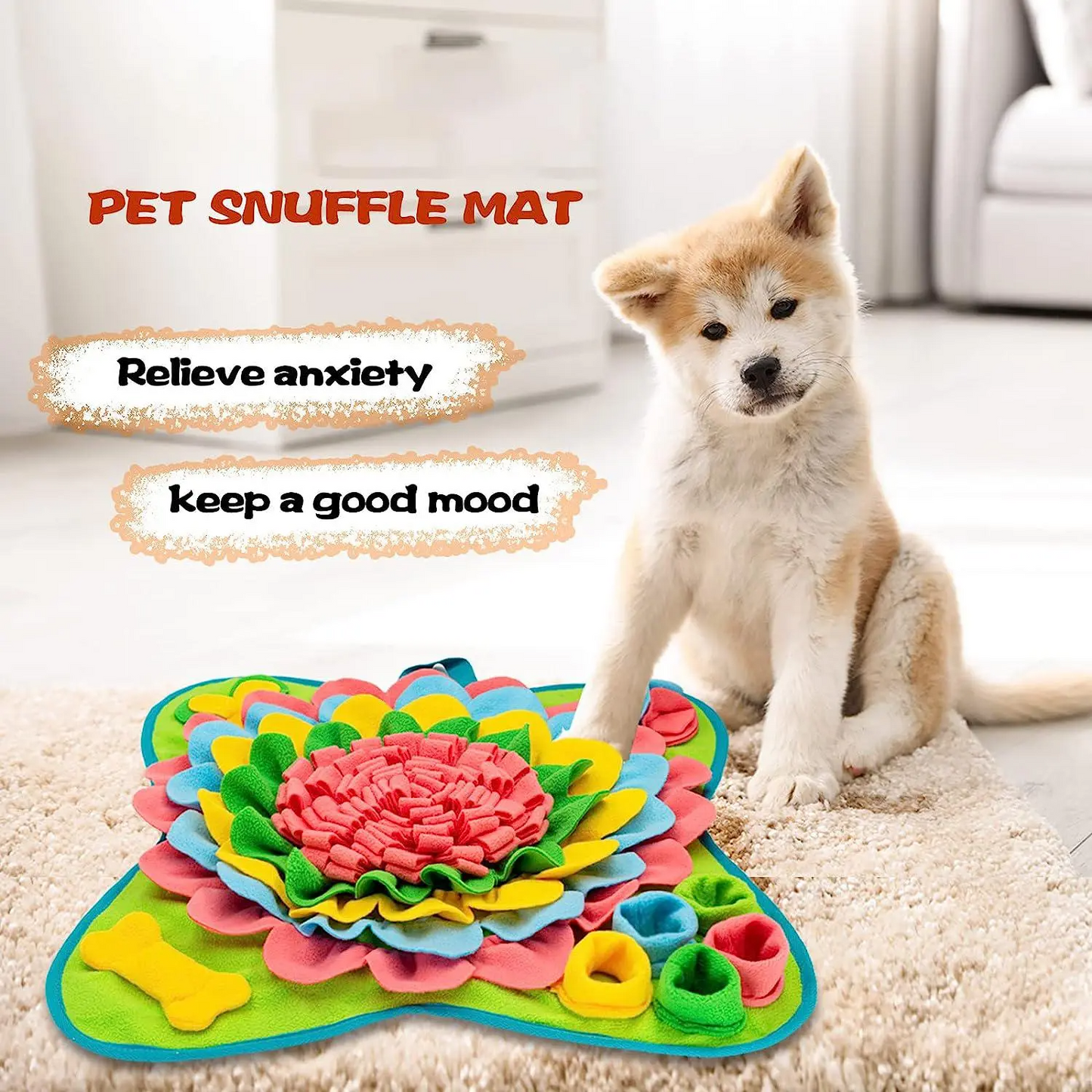 Flower Design Indestructible Pet Snuffle Mat