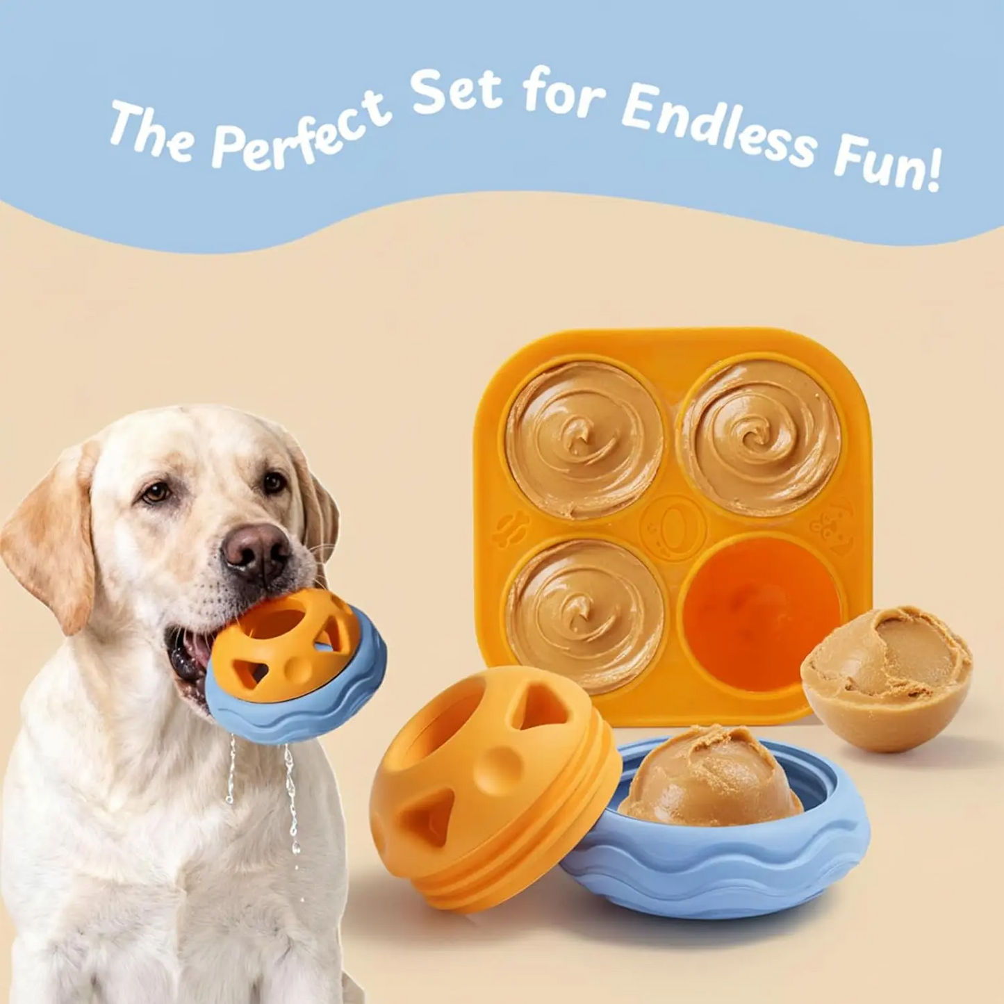 Interactive Chew Toy & Frozen Treat Mold Set