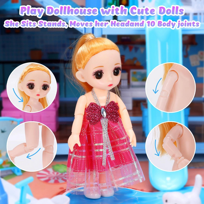 16-Room Extra-Large Party-Themed Dollhouse