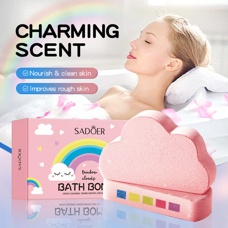 🔥LAST DAY 50% OFF - 🌈Rainbow Natural Bath Bombs with Mega Bubbles🛁 One Bomb Fills the Whole Tub 🎁