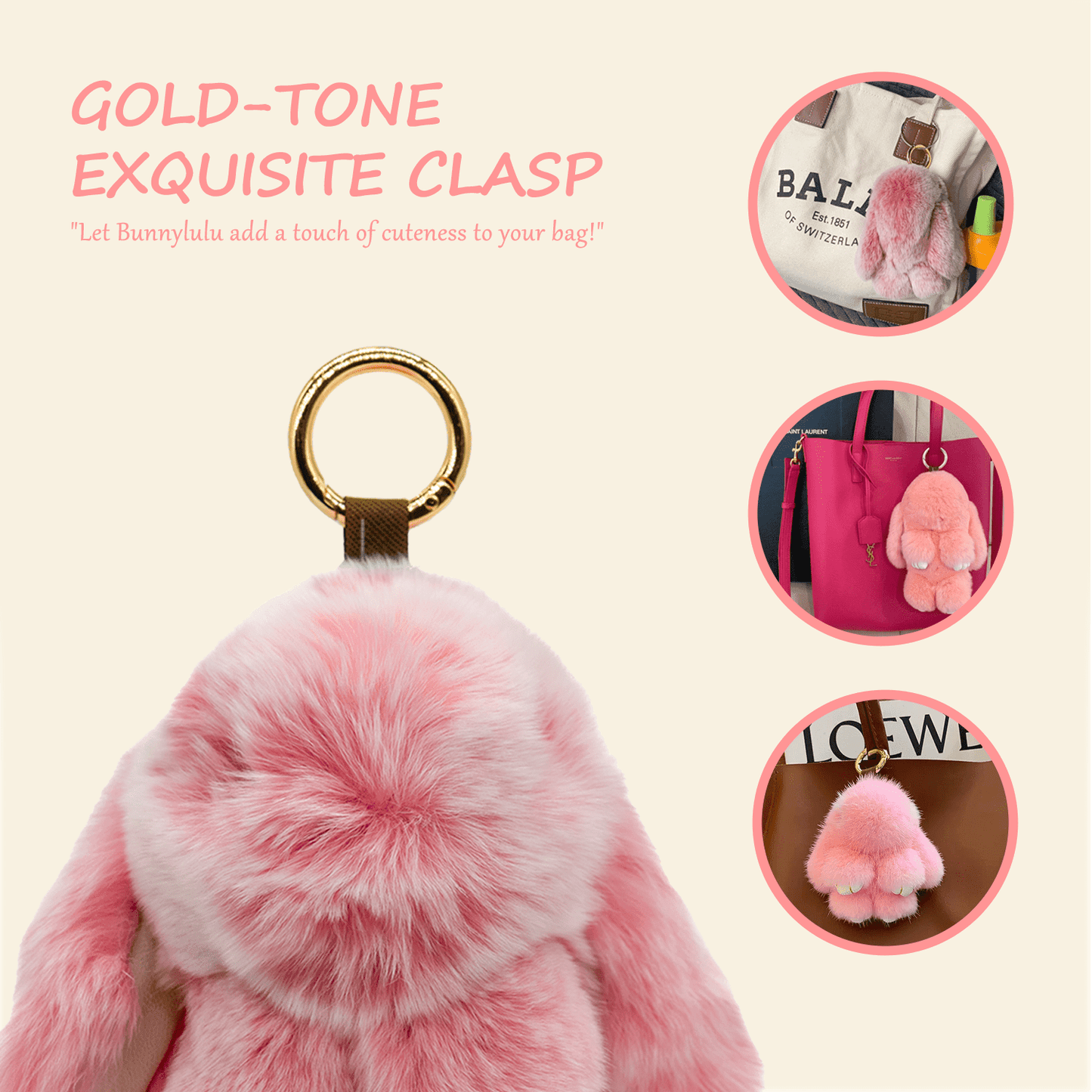 Handmade Plush Bunny Keychain with Metal Tin Box, Gift Options for Birthday Easter