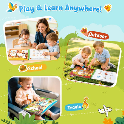 📖 Montessori Preschool Busy Book (15 Themes)