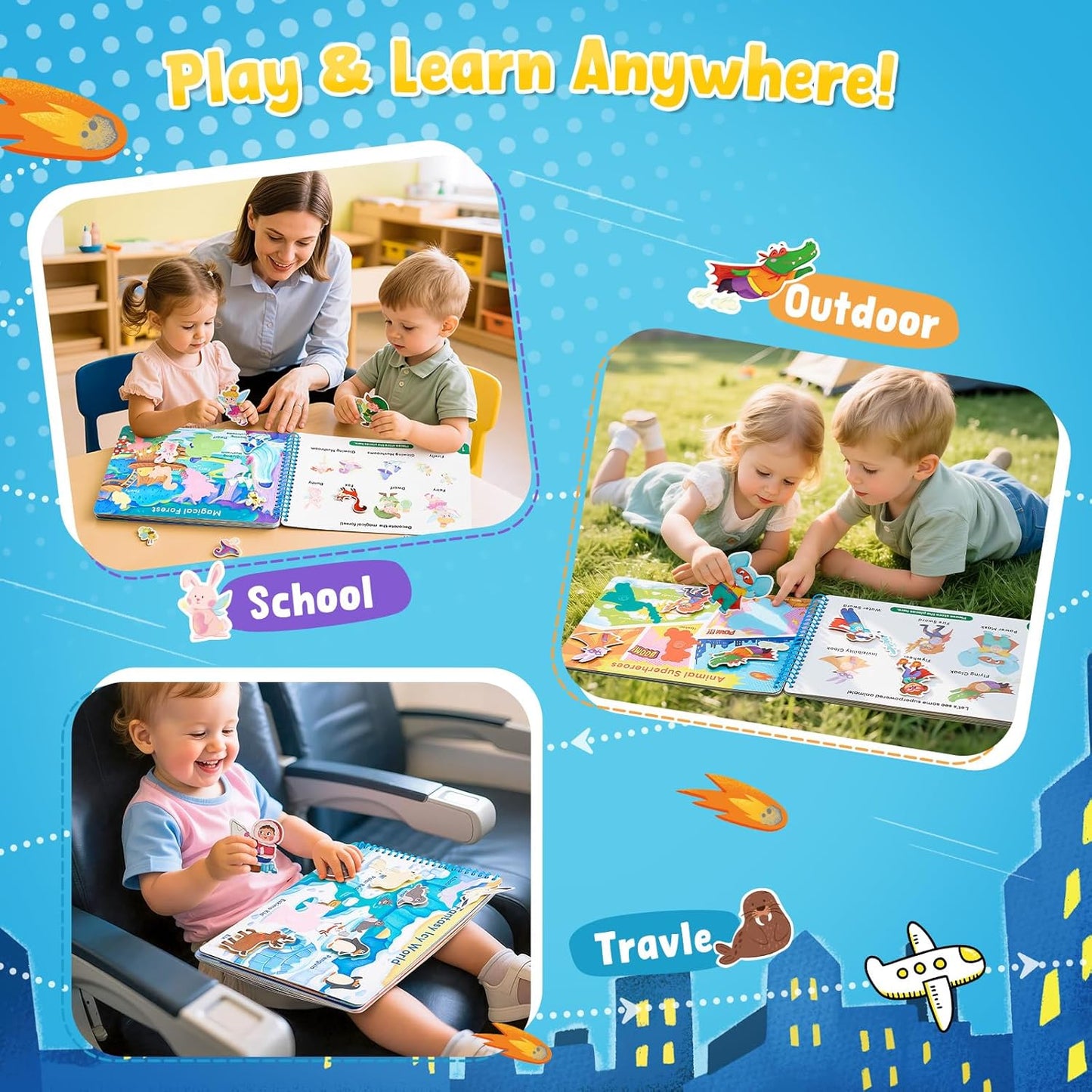 📖 Montessori Preschool Busy Book (15 Themes)